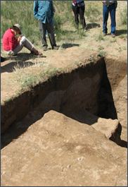 Archaeological excavation at Kedun, Mongolia 2010