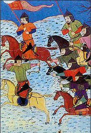 Mongolian riders attacking Jin